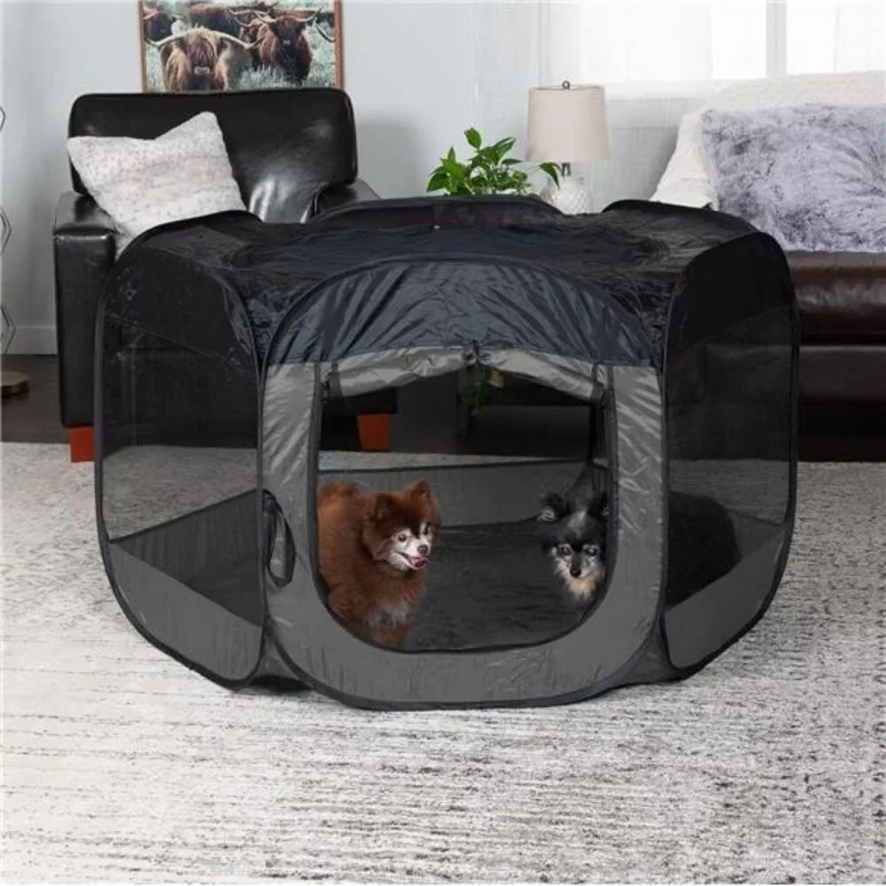 Pop Up Playpen Pet Tent Playground - Gray, Extra Large